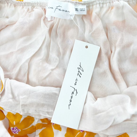 COPY - All In Favor Strappy Tiered Yellow Flower Maxi Dress Size XL NWT - Picture 11 of 12